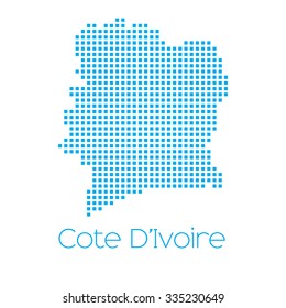 A Map of the country of Cote Divoire