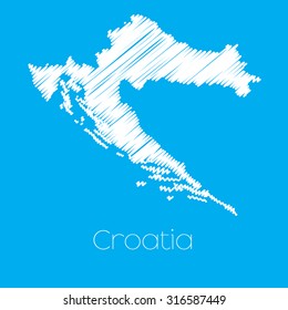 A Map of the country of Croatia