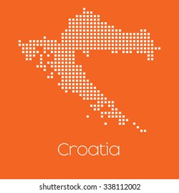 A Map of the country of Croatia