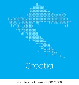A Map of the country of Croatia