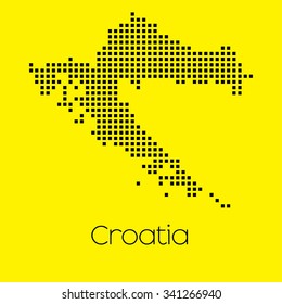 A Map of the country of Croatia