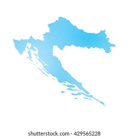 A Map of the country of Croatia