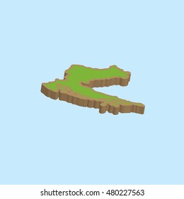 A Map of the country of Croatia