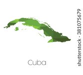 A Map of the country of Cuba