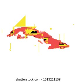 A Map of the country of Cuba
