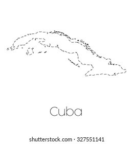 A Map of the country of Cuba