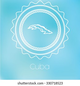 A Map of the country of Cuba