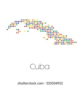 A Map of the country of Cuba