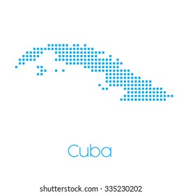 A Map of the country of Cuba