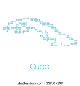 A Map of the country of Cuba