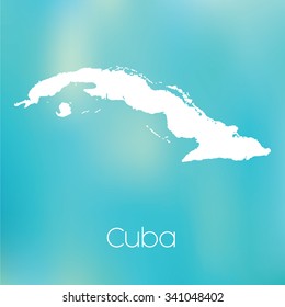A Map of the country of Cuba