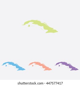 A Map of the country of Cuba