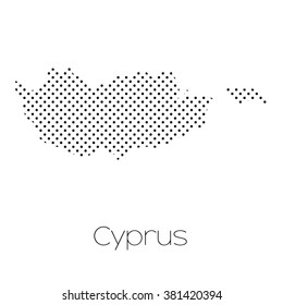 A Map of the country of Cyprus