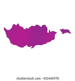 A Map of the country of Cyprus