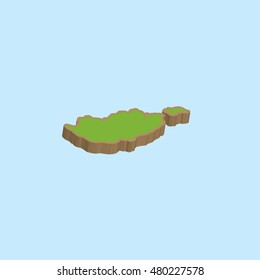 A Map of the country of Cyprus
