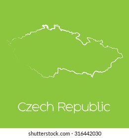 A Map of the country of Czech Republic