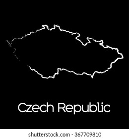 A Map of the country of Czech Republic