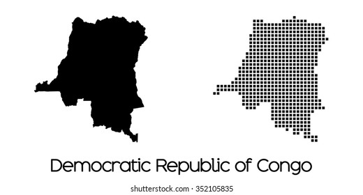 A Map of the country of Democratic Republc of Congo
