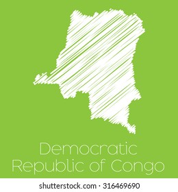 A Map of the country of Democratic Republic of Congo