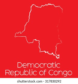 A Map of the country of Democratic Republic of Congo