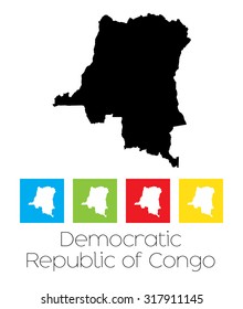A Map of the country of Democratic Republic of Congo