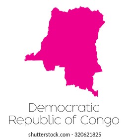 A Map of the country of Democratic Republic of Congo