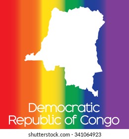 A Map of the country of Democratic Republic of Congo