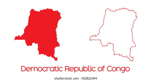 A Map of the country of Democratic Republic of Congo