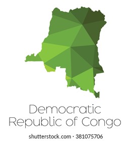 A Map of the country of Democratic Republic of Congo