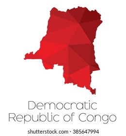 A Map of the country of Democratic Republic of Congo