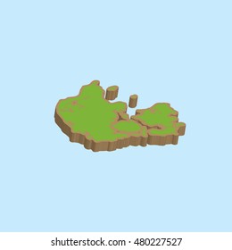 A Map of the country of Denmark