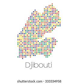A Map of the country of Djibouti