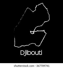 A Map of the country of Djibouti