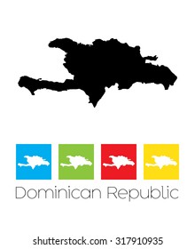 A Map of the country of Dominican Republic