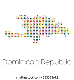 A Map of the country of Dominican Republic