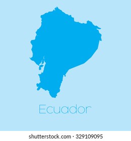 A Map of the country of Ecuador