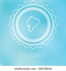A Map of the country of Ecuador