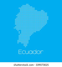 A Map of the country of Ecuador