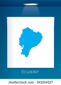 A Map of the country of Ecuador