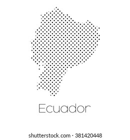 A Map of the country of Ecuador