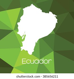 A Map of the country of Ecuador