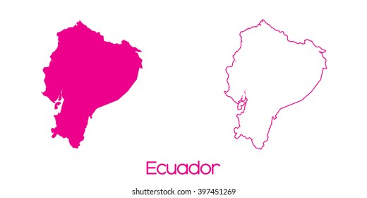 A Map of the country of Ecuador