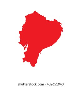 A Map of the country of Ecuador