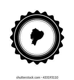 A Map of the country of Ecuador
