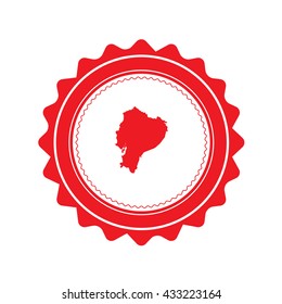 A Map of the country of Ecuador