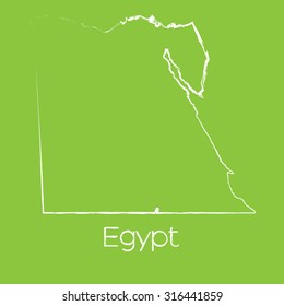 A Map of the country of Egypt