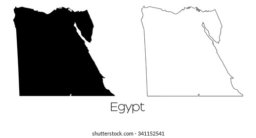 Map Country Egypt Stock Vector (Royalty Free) 341152541 | Shutterstock