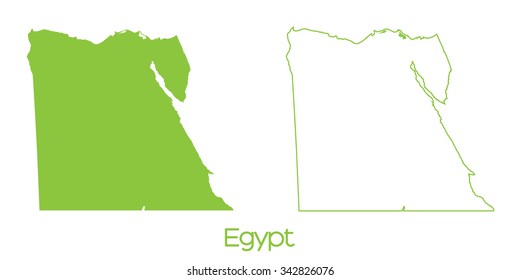 A Map of the country of Egypt