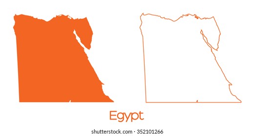 A Map of the country of Egypt