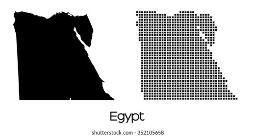 A Map of the country of Egypt